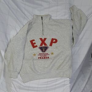 VTG 90’s Mens Small Express Athletique France 1/4 Pullover Sweatshirt